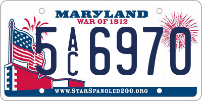 MD license plate 5AC6970