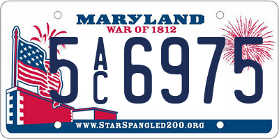 MD license plate 5AC6975