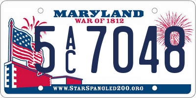 MD license plate 5AC7048