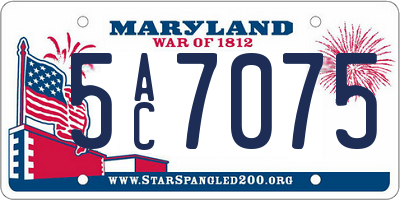 MD license plate 5AC7075