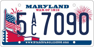 MD license plate 5AC7090