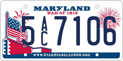 MD license plate 5AC7106