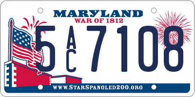 MD license plate 5AC7108