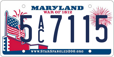 MD license plate 5AC7115