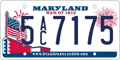 MD license plate 5AC7175