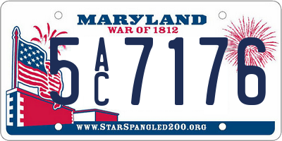 MD license plate 5AC7176