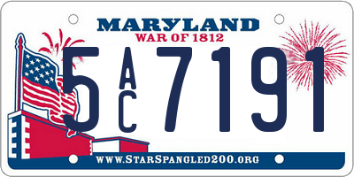 MD license plate 5AC7191
