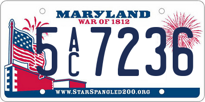 MD license plate 5AC7236