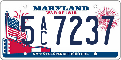MD license plate 5AC7237