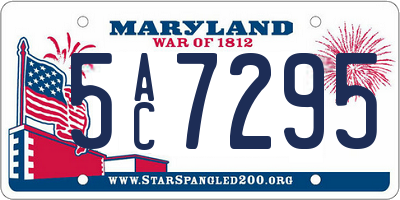 MD license plate 5AC7295