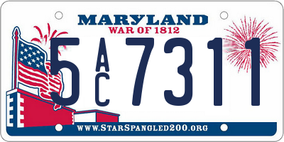 MD license plate 5AC7311