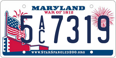 MD license plate 5AC7319