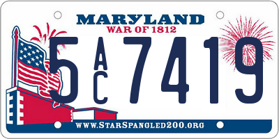 MD license plate 5AC7419