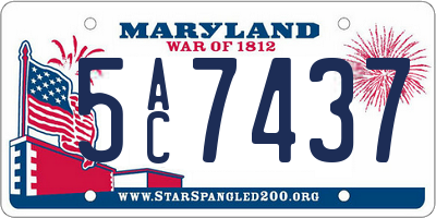 MD license plate 5AC7437