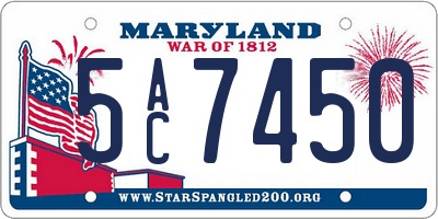 MD license plate 5AC7450