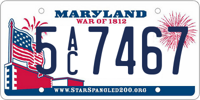MD license plate 5AC7467