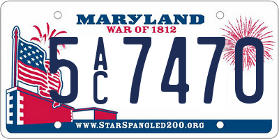MD license plate 5AC7470
