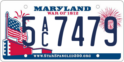 MD license plate 5AC7479