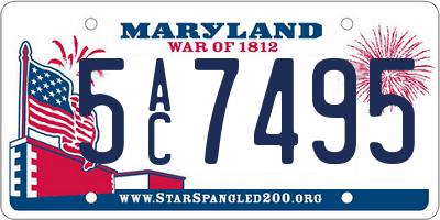 MD license plate 5AC7495