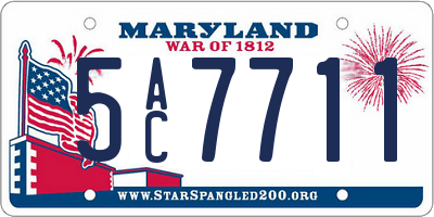 MD license plate 5AC7711