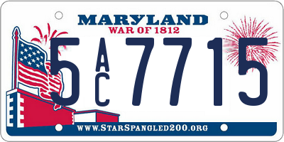 MD license plate 5AC7715