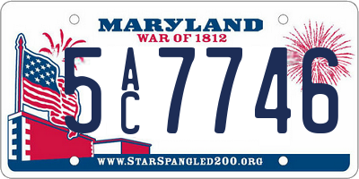 MD license plate 5AC7746