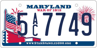 MD license plate 5AC7749