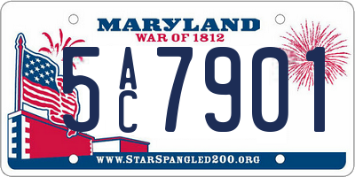 MD license plate 5AC7901