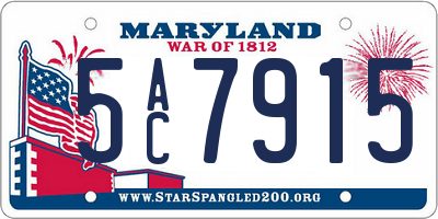 MD license plate 5AC7915