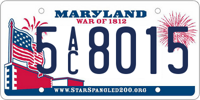 MD license plate 5AC8015