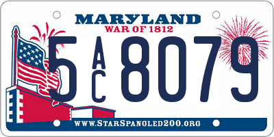 MD license plate 5AC8079