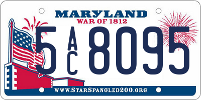 MD license plate 5AC8095