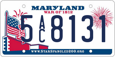 MD license plate 5AC8131