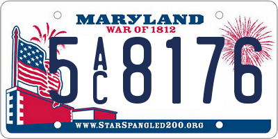 MD license plate 5AC8176