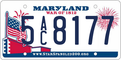 MD license plate 5AC8177
