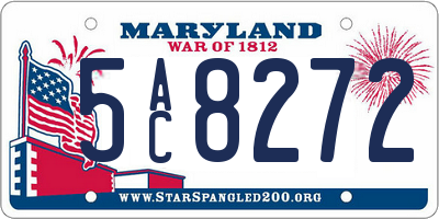 MD license plate 5AC8272