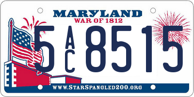 MD license plate 5AC8515