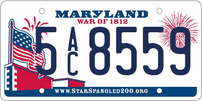 MD license plate 5AC8559