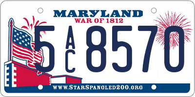 MD license plate 5AC8570
