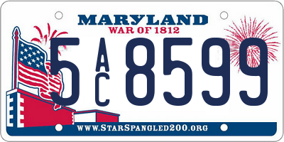 MD license plate 5AC8599