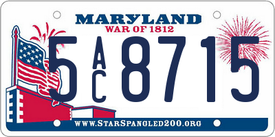 MD license plate 5AC8715