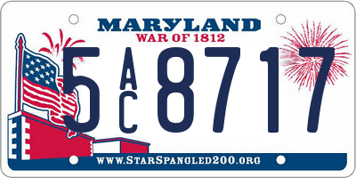 MD license plate 5AC8717
