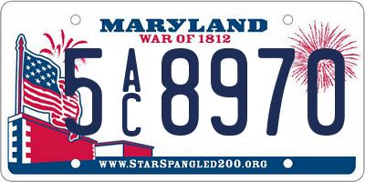 MD license plate 5AC8970