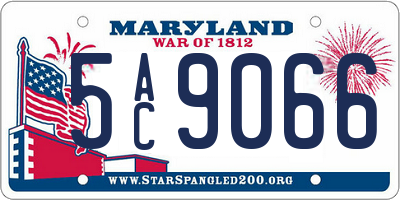 MD license plate 5AC9066