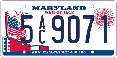 MD license plate 5AC9071