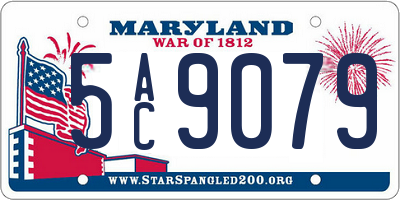MD license plate 5AC9079