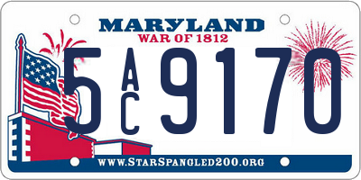 MD license plate 5AC9170