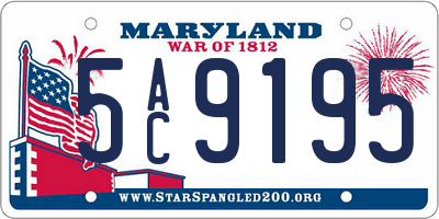 MD license plate 5AC9195