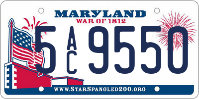 MD license plate 5AC9550