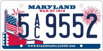 MD license plate 5AC9552